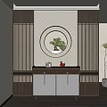 New Chinese style porch partition 3d model