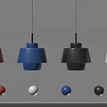 Minimalist Design Pendant Lights In Red Blue Black And White Colors For Modern Home Decor