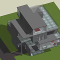 Modern Detached Villa Architectural Design With Multiple Balconies Large Windows And Glass Facade