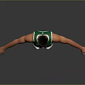 Man basketball player wearing green Bucks jersey with number 34 standing with arms outstretched