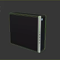 Sleek Black Desktop PC Tower With Modern Design And Multiple Ports For Home Office