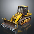 Yellow Functional Bulldozer With Tracks And Heavy Duty Blade For Construction Work