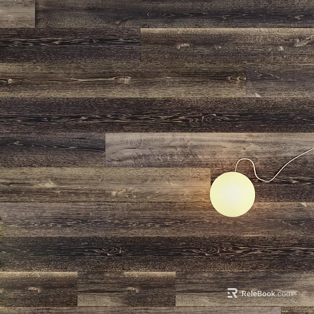 Dark Wooden Floor With Natural Wood Grain Under Warm Round Pendant Light Creating Cozy Ambiance 3d model 