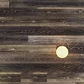 Dark Wooden Floor With Natural Wood Grain Under Warm Round Pendant Light Creating Cozy Ambiance