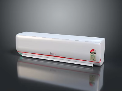 Modern Hisense White Wall Mounted Air Conditioner Home Appliance With Energy Efficiency Label 3d model