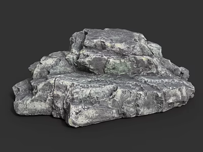 Natural Gray Stone Rock with Rough Surface Texture for Garden Decoration Projects 3d model