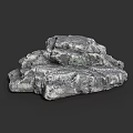 Natural Gray Stone Rock with Rough Surface Texture for Garden Decoration Projects 3d model