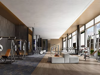 Modern Gym 3d model
