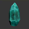 Vibrant Blue Green Prismatic Crystal Featuring Surface Texture On Dark Background 3d model