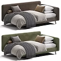 Modern Kids Bed With Soft Mattress Multiple Pillows And Cozy Blanket Design