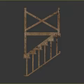 Building Construction Scaffolding Wooden Structure With Multi Level Support Frames