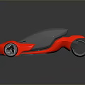 Futuristic Sci-Fi Concept Car With Sleek Aerodynamic Design And Futuristic Features