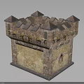 Castle Style Architecture With Stone Exterior Multiple Towers Pointed Roofs And Decorative Windows