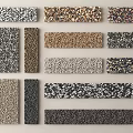 Stone Wood Material Samples With Various Textures And Colors Arranged In