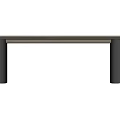 Modern Minimalist Dining Table With Grey Top And Black Curved Legs Design