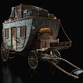 Cartoon Magic Carriage Magic Stylized Sketches Game Props Cyberpunk 3d model