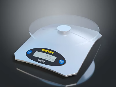SALTER Digital Kitchen Scale with Transparent Lid and Accurate Digital 3d model