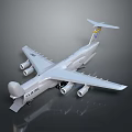 Large Passenger Airplane With Four Engines Tail Fin And Shiny Exterior Design