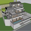 Modern Detached Villa Surrounded by Green Trees with Multiple Terraces and Swimming Pool