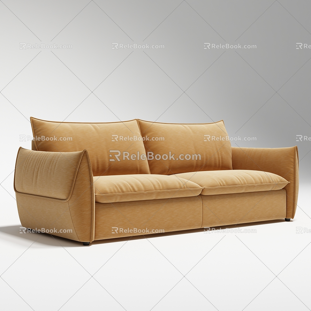 Two-seat cloth sofa model