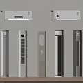Wall Mounted Air Conditioners And Tower Fans In Various Styles For Indoor Use 3d model