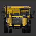 Komatsu Yellow Heavy Duty Large Dump Truck for Construction Mining Projects 3d model