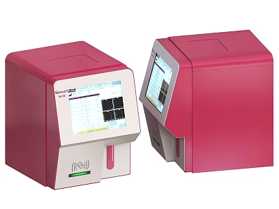 Pink Medical Testing Devices With Touchscreen Display Wireless Operation And Clinical Use 3d model