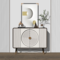 Light Luxury Entrance Cabinet 3d model