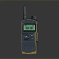 Handheld Walkie Talkie With LCD Display Screen Showing CH 01 Channel And Antenna For Communication