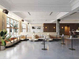 Modern Cafe Restaurant Milk Tea Shop 3d model