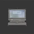 Vintage Apple PowerBook Laptop With Screen Keyboard Trackpad And Retro Design