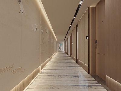 Hotel Aisle Corridor 3d model