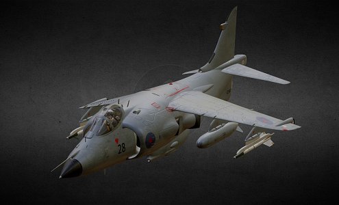 Sea Harrier Fighter 3d model