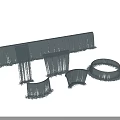 Various Water Fountain Designs with Cascading Curved and Circular Water Flows