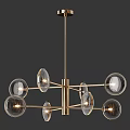Elegant Contemporary Chandeliers With Circular Rings And Glass Globe Designs