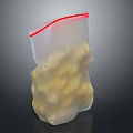 Transparent Reusable Storage Bag with Red Sealing Strip for Food Storage as Essential Household Supplies