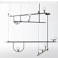 Modern Geometric Chandelier With Black Metal Structure And Multiple Spherical Bulbs Design