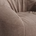 Modern Brown Velvet Ottoman Sofa Stool With Round Shape And Comfortable Design