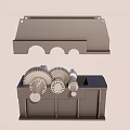 Industrial Mechanical Gear Assembly With Metal Housing And Interlocking Components