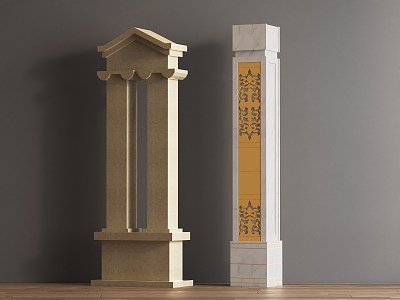 European Column Simple European Column Component 3d model