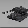 Futuristic Military Tank With Dual Cannons Armored Body And Advanced Tech Equipment