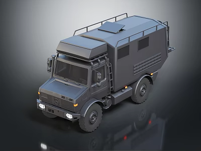 Rugged Black Off Road Vehicle With Roof Rack And Adventure Ready Design Features 3d model