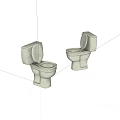 Two White Ceramic Toilets with Open Lids for Modern Bathroom Design