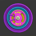 Colorful Spinning Top Shaped Weapon With Pink Yellow Blue And Wooden Parts