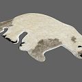 Nordic Style Carpet Polar Bear Carpet 3d model