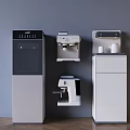 Modern Kitchen Appliances Featuring Standing And Wall Mounted Water Dispensers