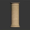 Classical Fluted Column Architectural Element With Decorative Capital And Elegant Base
