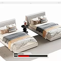 Single bedside table 3d model