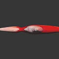 Red Goldfish with White Fins and Tail on Black Background with Clear Reflection