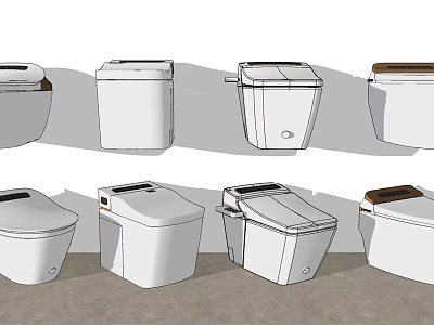 Different Types of Modern Toilet Designs With Various Styles For Home Bathrooms 3d model